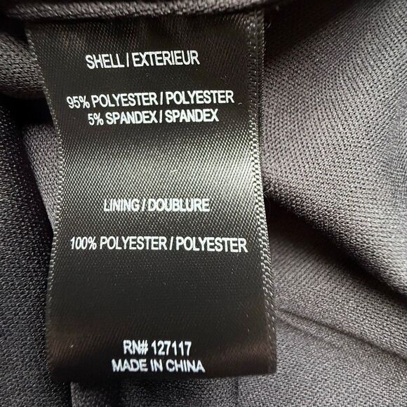 NWT Jewel Badgley Mischka asymmetric halter black dress  Size 12 - Picture 10 of 10